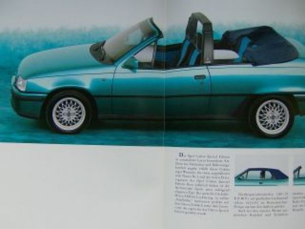 Opel Kadett E Cabrio Special Edition Prospekt Juli 1992