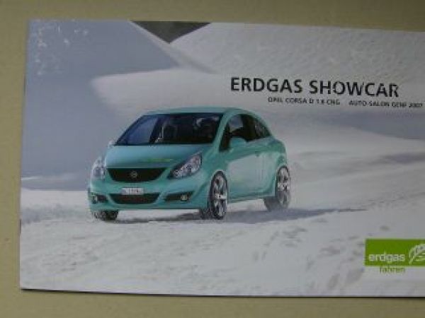 Opel Corsa D 1.6CNG Auto-Salon Genf 2007 Prospekt