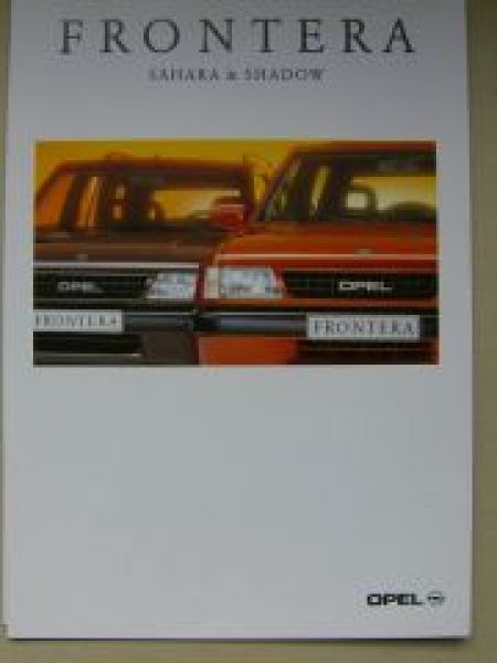 Opel Frontera Sahara & Shadow Prospekt Januar 1996 NEU