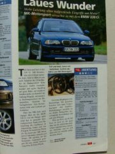 ams 24/2002 Porsche Cayenne S, E55 AMG, RX-8, 330Ci MK E46