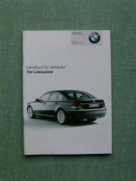 BMW Handbuch für Verkäufer 7er Limousine E65 E66 +Individual 200