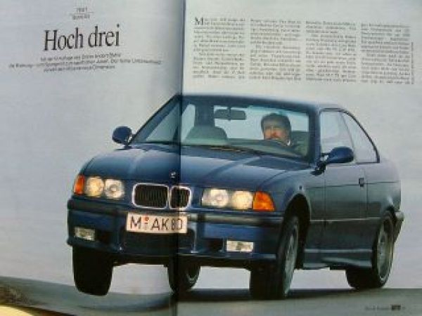 ams 3/1993 BMW 850CSI E31, XJR-S6.0 vs. 600SEC C140, BMW M3 E36