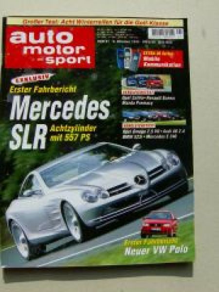 ams 21/1999 Mercedes SLR, BMW 523i E39, E240 W210, Polo