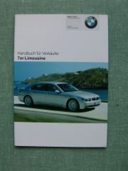 BMW Handbuch für Verkäufer 7er Limousine E65 E66 +Individual
