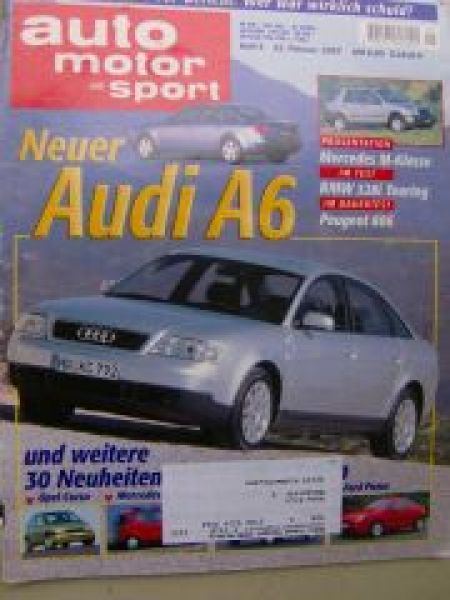 ams 5/1997 BMW 528i Touring E39, Dauertest Peugeot 806,W163