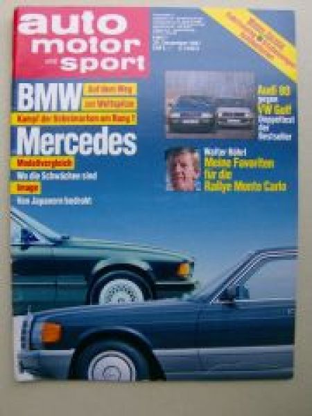 ams 1/1988 BMW E32, Mercedes W126,Carmaro IROC-Z