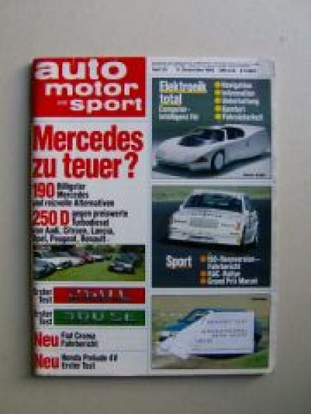 ams 25/1985 Mercedes 260E W124, 300SE W126, Fiat Croma