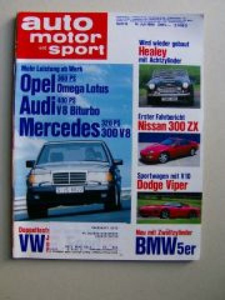 ams 15/1989 Dodge Viper, E34 V12,Nissan 300ZX