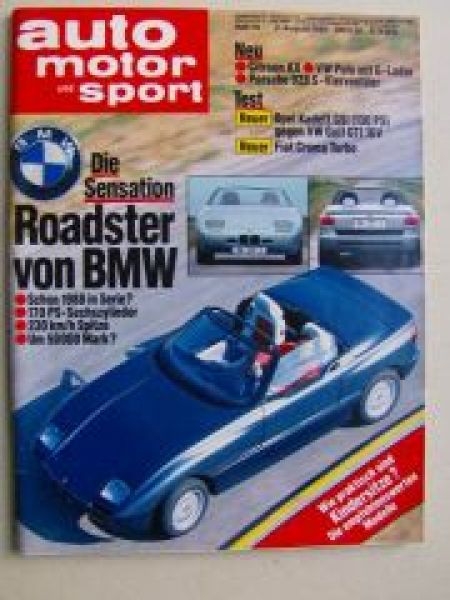 ams 16/1986 BMW Z1, Porsche 928S, Citroen AX