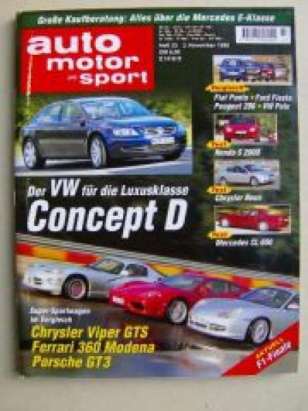 ams 23/1999 Mercedes CL600 BR215,Honda S200,Chrysler Neon