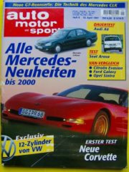 ams 9/1997 Dauertest Audi A8, Opel Sintra, Seat Arosa