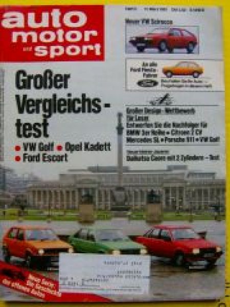 ams 5/1981 VW Golf1 Typ17, Scirocco Typ 531, Citroen 2CV