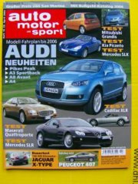 ams 10/2004 Dauertest Jaguar X-Type, SLR,SLK R171