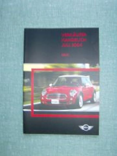 BMW Mini Handbuch für Verkäufer R50 R53 One +D,  Cooper +S 2004