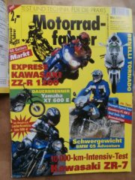 Motorradfahrer 5/2002 Triumph Speed Four, Kawasaki ZZ-R 1200, Benelli Tornado, Husaberg FE 400 E