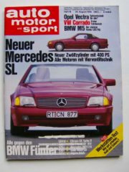 ams 18/1988 BMW M5 E34, 524td 535i,R129, VW Corrado