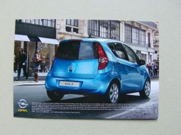 Opel Agila neues Modell Prospekt August 2007