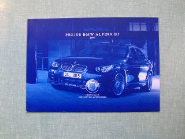 Alpina Preisliste B5 Limousine E60 Touring E61 2006