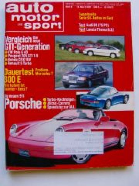 ams 6/1987 Lancia Thema 8.32, Dauertest 300E W124,CX25GTI Turbo2