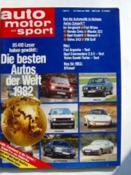 ams 3/1982 BMW 323i E21, Mazda 323, Opel Commodore 2.5E