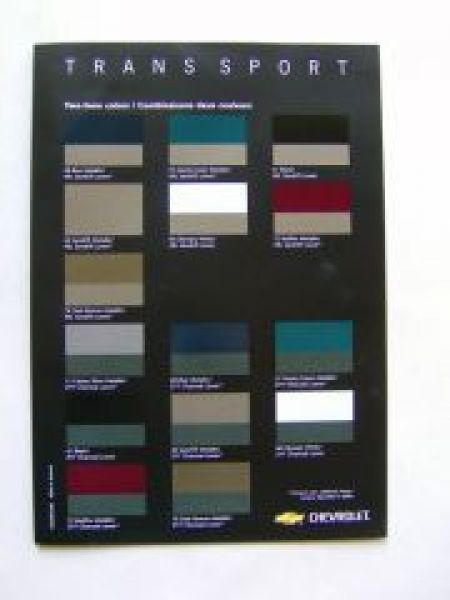 Chevrolet Trans Sport Farben/Polster Prospektblatt