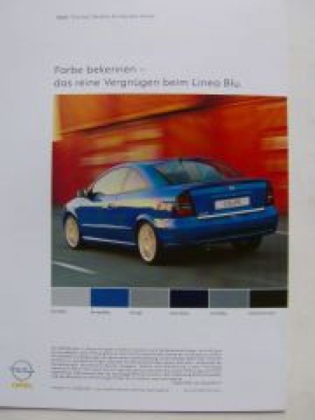 Opel Astra Coupè Linea Blue Prospekt Oktober 2002