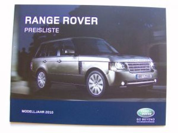 Land Rover Range Rover Preisliste 2009