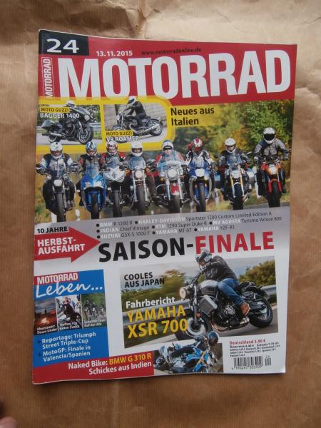 Motorrad 24/2015 Yamaha XSR 700,BMW C 650 Sport und GT,Husqvarna 701,Benelli TnT R 160,