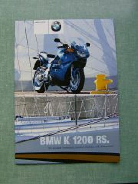 BMW Prospekt K 1200 RS 2001 NEU