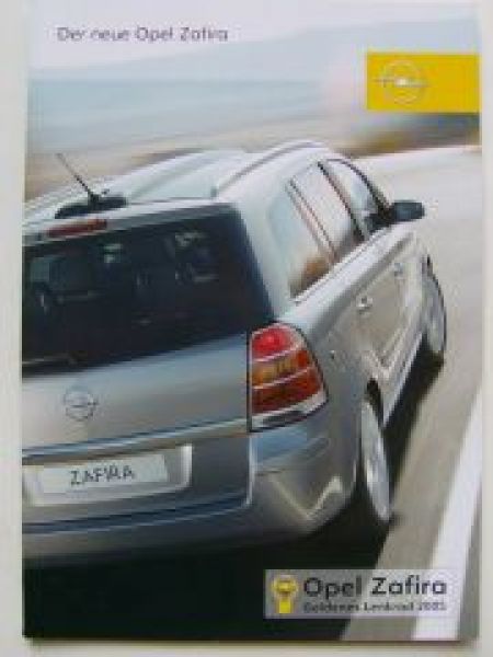 Opel Zafira B Prospekt November 2005 +OPC NEU