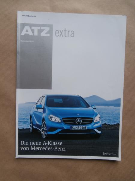 ATZ extra 9/2012 neue Mercedes Benz A-Klasse W176 Rohbau Aerodynamik Interieur Fahrverhalten Motoren Infotainment