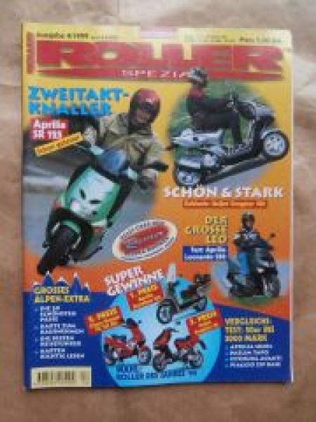 Motorrad Roller Spezial 4/1999 Aprilia SR 125, Italjet Dragster 125/180,Aprilia Leonardo 250