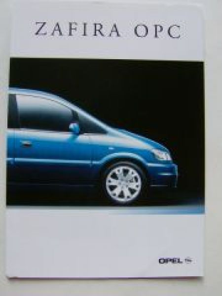Opel Zafira A OPC Prospekt August 2001