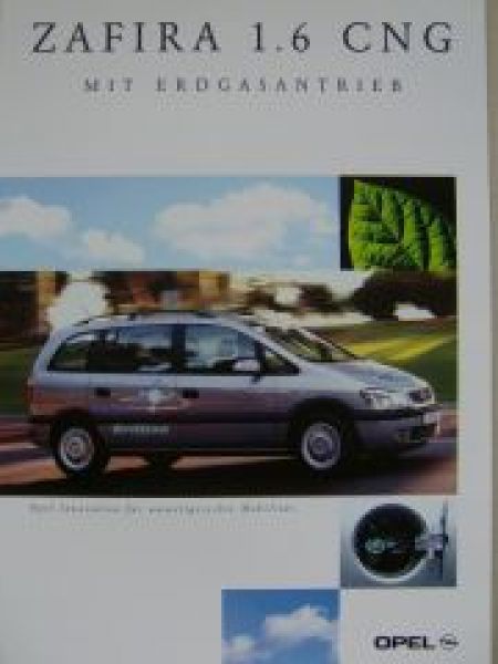 Opel Zafira A 1.6 CNG Prospekt Mai 2001