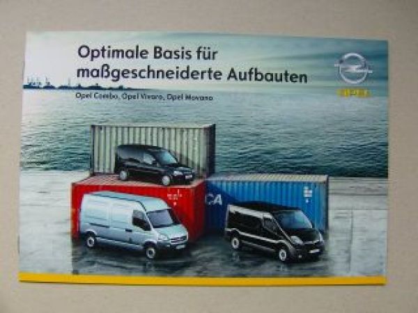 Opel Aufbauten Prospekt Combo, Vivaro, Movano September 2006