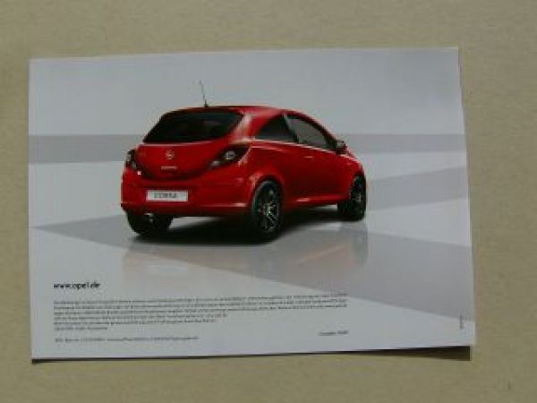 Opel Corsa D Color Edition Prospekt August 2009