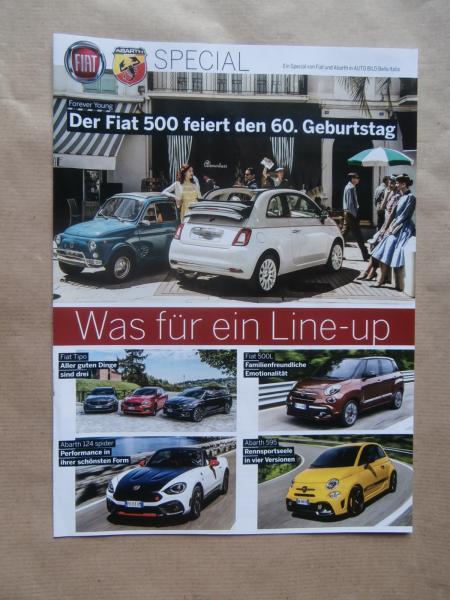 Auto Bild Fiat Abarth 500 feiert den 60. Geburtstag Tipo 500L Abarth 124 spider +595