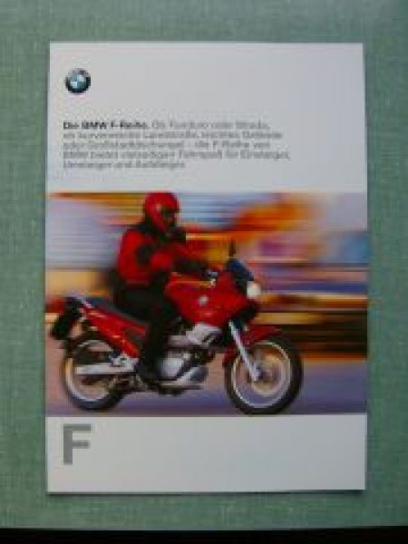 BMW Motorradausstattung F-Reihe 1998 1/98 brochure Motorrad F650ST F650 Zubehör 