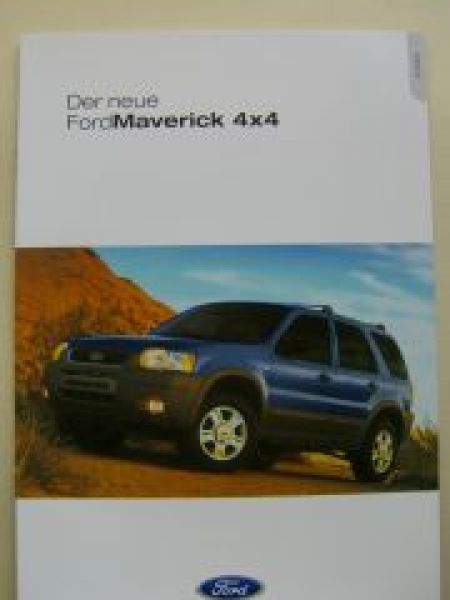 Ford Maverick 4X4 Prospekt Oktober 2000 NEU