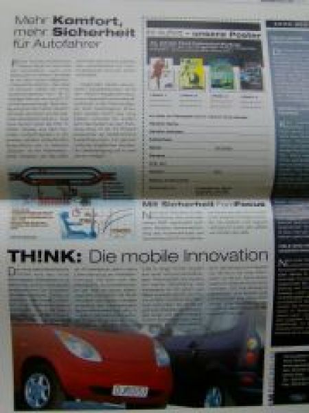 Ford Fahrschulen Prospekt Winter 1999 +Think