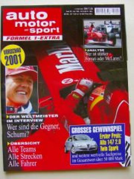 ams Spezial Formel 1 Extra 11 Teams von 2001 Strecken Rekordhalt