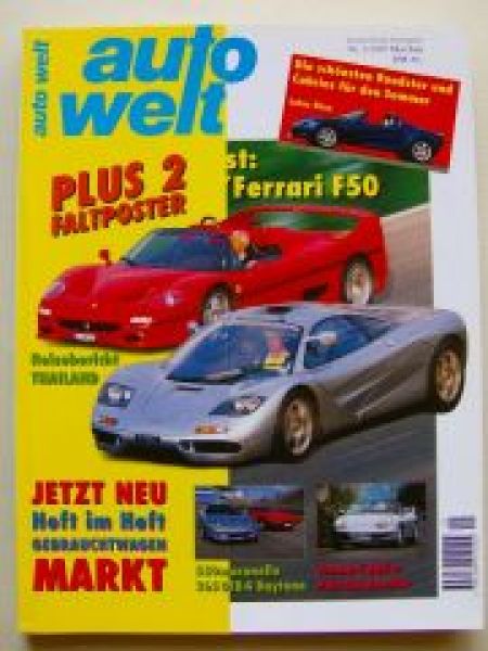 auto welt 1/1997 Mc Laren F1, Ferrari F50, Elise, Boxster