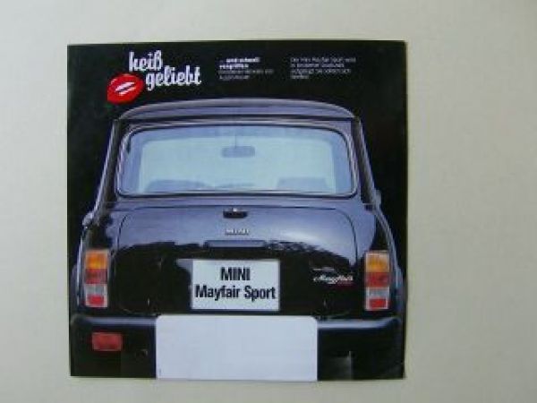 Austin Rover Mini Mayfair Sport Prospekt Rarität