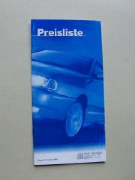 Seat Preisliste Januar 1999 Arosa Ibiza Cordoba Toledo Inca