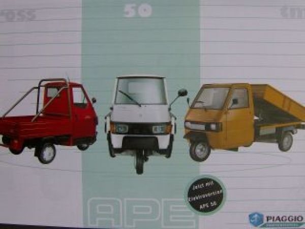 Piaggio APE cross 50 tm Prospekt Rarität