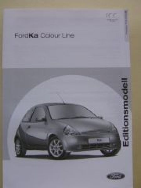 Ford Ka Colour Line Preisliste März 2002