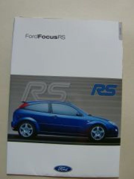 Ford Focus RS Prospektmappe Februar 2001 NEU