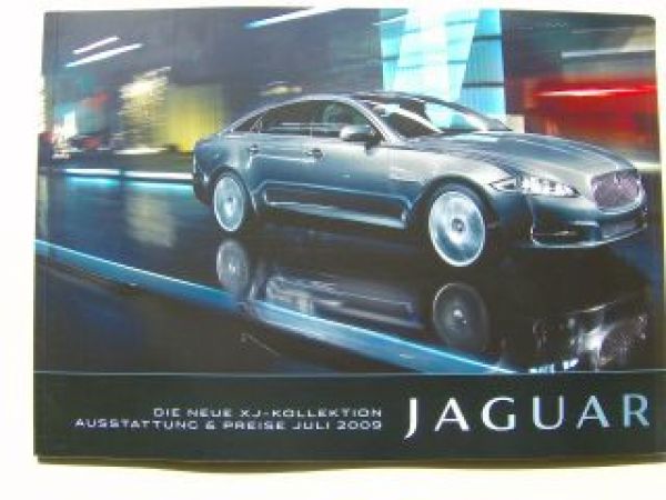 Jaguar XJ-Kollektion Prospekt Januar 2010 +Preise Juli 2009 X351