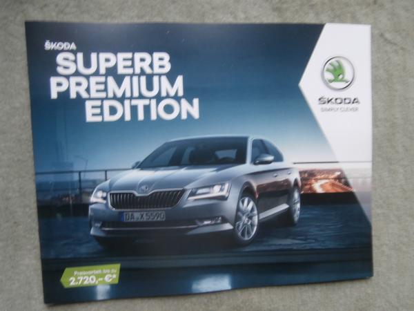 Skoda Superb (typ 3V) Premium Edition 110kw 140kw TDI +Preisliste 11/2018