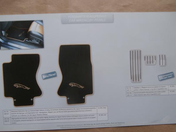 S-Design Jaguar XJ X350, XK8 XKR S-Type X-Type XJ (X300) Kühlerfiguren +Zubehör +Felgen Prospekt 2008